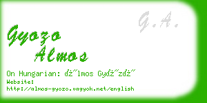 gyozo almos business card